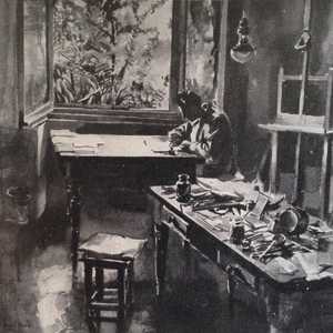 Cisari Giulio _ Giulio nello studio di Nella Cisari Massione - Giulio Cisari